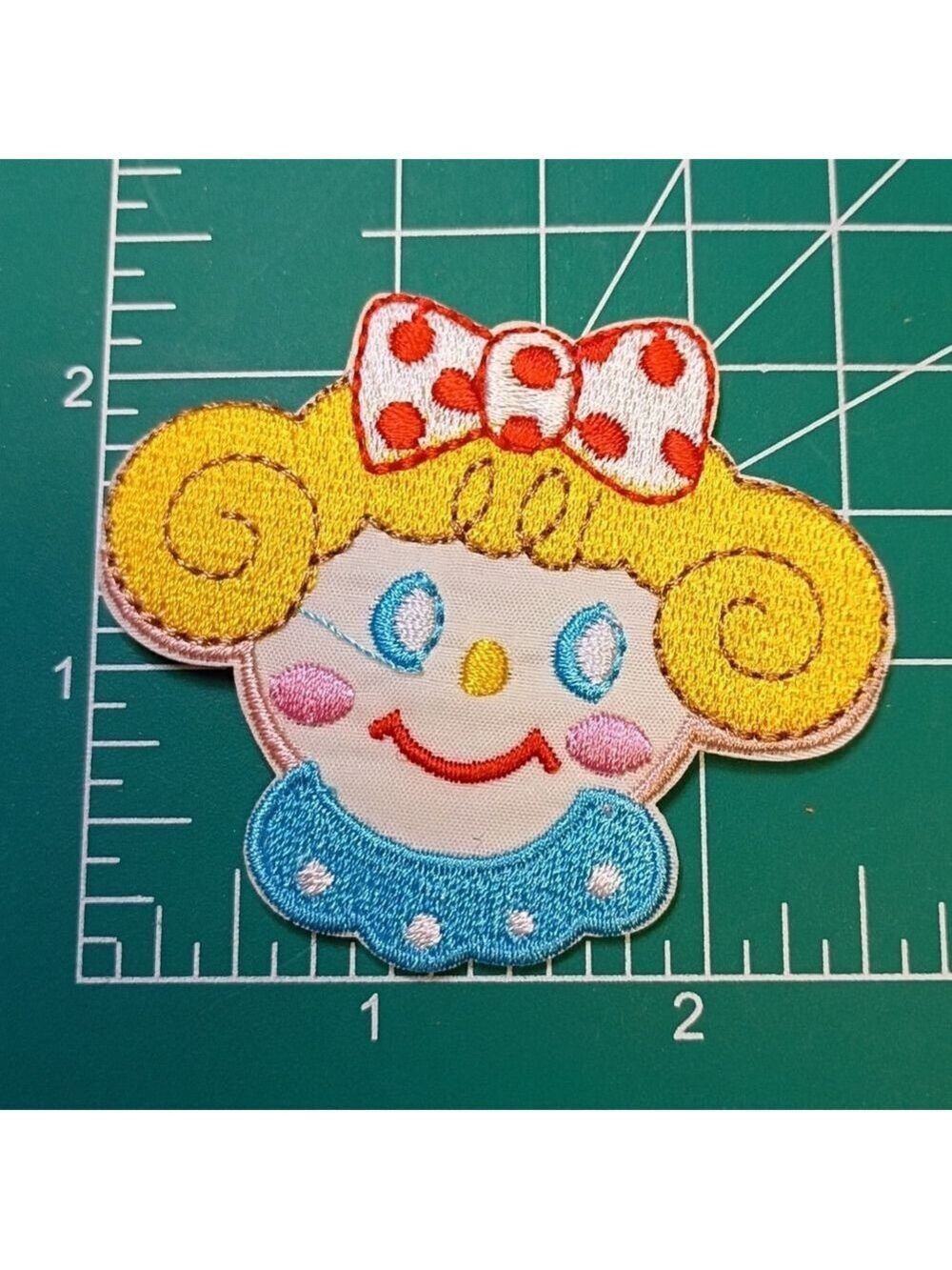 🌻 Clown Colorful Embroidered Patch with Bow